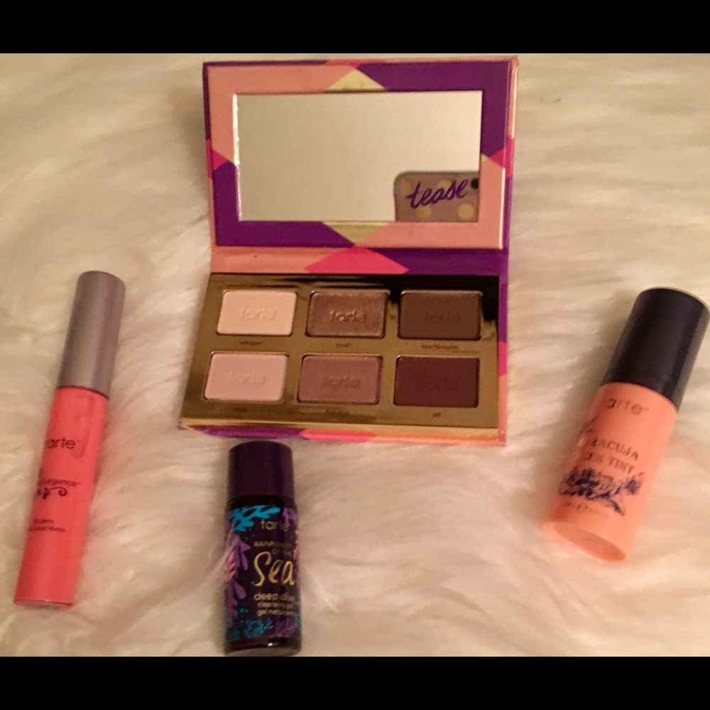 Tarte Tease, cheek tint, lip surgence & deep dive